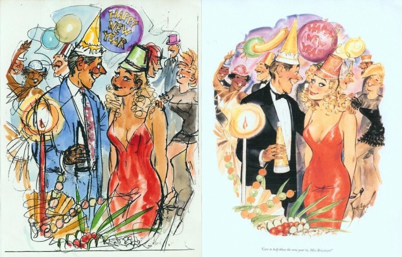 Doug Sneyd Signed Original Color Xerox Gag Sketch Cartoon Art