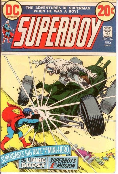 SUPERBOY 196 F-VF   July 1973 COMICS BOOK 