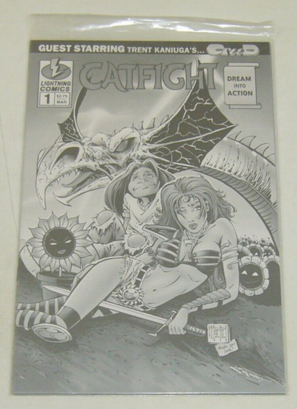 Catfight: Dream Into Action #1 VF/NM platinum variant w/COA (775 of 2,100)