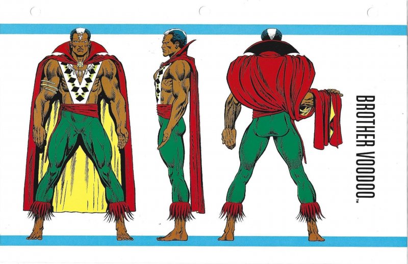 Official Handbook of the Marvel Universe Sheet- Brother Voodoo