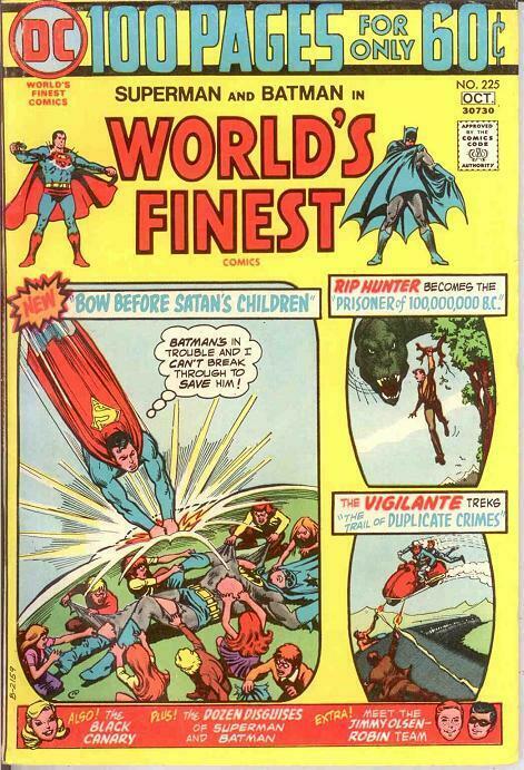 WORLDS FINEST 225 F-VF 100 PAGE GIANT Oct. 1974 COMICS BOOK