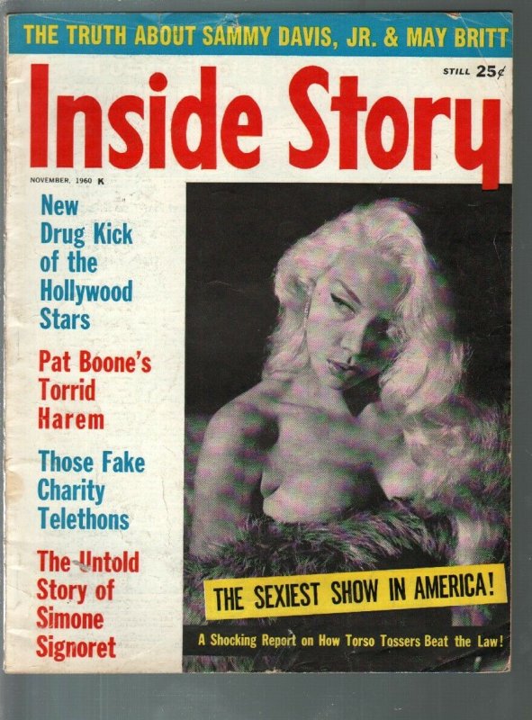 Inside story 11/1960-Simone Signoret-Pat Boone-exploitation-scandals-VG/FN