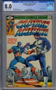 Capitán América #241 Certificado Garantía Corporation 8.0 Punisher 