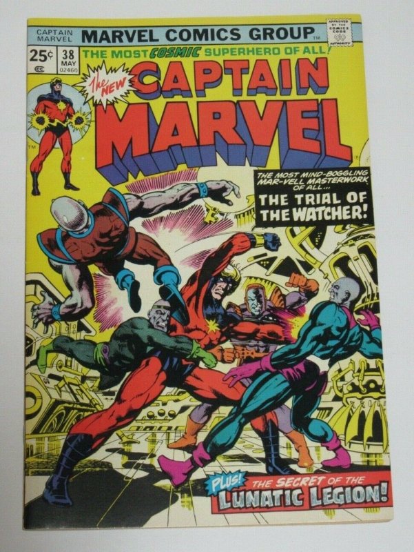 Captain Marvel #38 Lunatic Legion Appearance 1975 Marvel Comics VF/NM