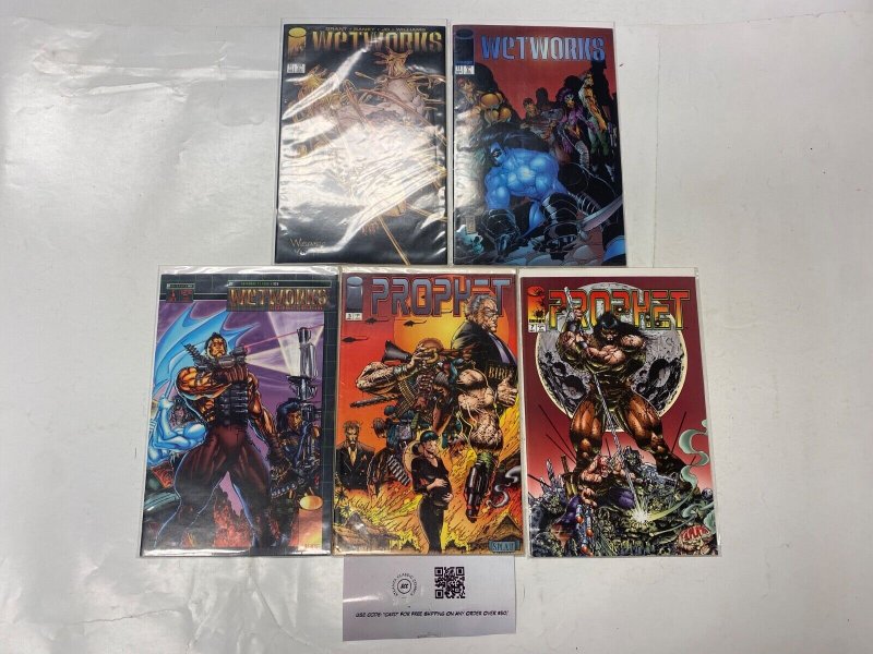 5 IMAGE comic books Wetworks #10 11 Sourcebook Prophet #5 7 63 KM40