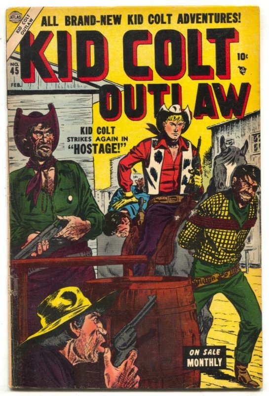 Kid Colt Outlaw #45 1955- Black Rider- Final pre-code issue FN