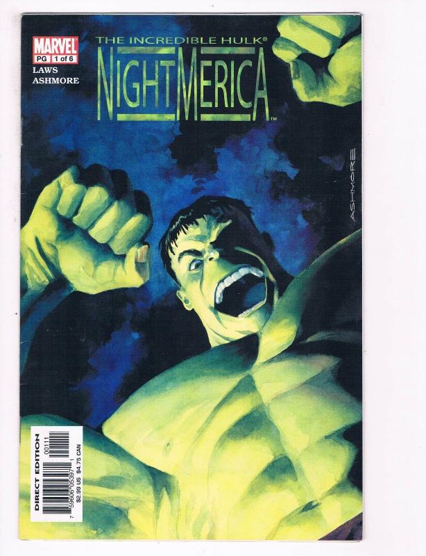 Hulk Night America # 1 Of 6 NM Marvel Comic Book Limited Series Avengers S80