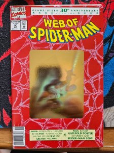 Web of Spiderman #90 Gold Newsstand 2nd Printing Variant 1st Spiderman 2099 VF
