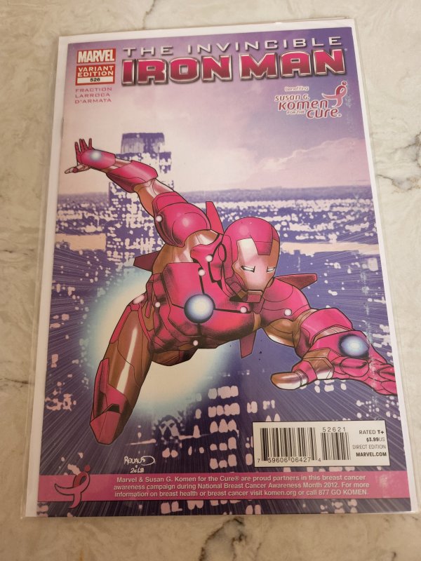 Invincible Iron Man #526 Susan G. Komen Variant (2012)