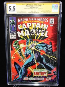 Marvel Super-Heroes #13 - Signed by Roy Thomas & Gerry Conway - CGC 5.5 - 1968