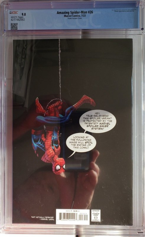 Amazing Spider-Man #26 Death of Ms Marvel Spoiler Variant Cover CGC Graded 9.8
