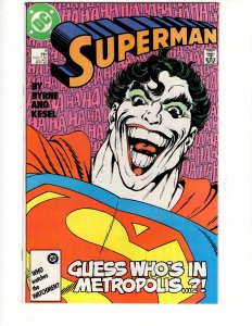 Superman #9 (1987) Joker Appearance John Byrne Story/Art / ID#149