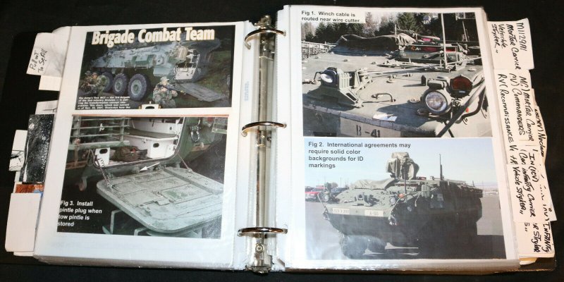 Joe Kubert's Reference Guide Binder w COA - Stryker Troop Carrier