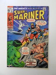 Sub-Mariner #35 (1971) VG+ condition stains back cover