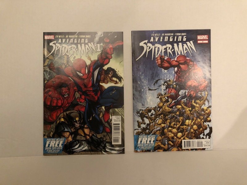 Avenging Spider-Man #1,2,3(factory Sealed),6,&13 Lot Of 5