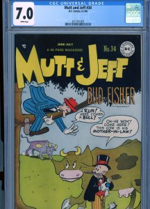 Mutt & Jeff 34  CGC 7.0  1948