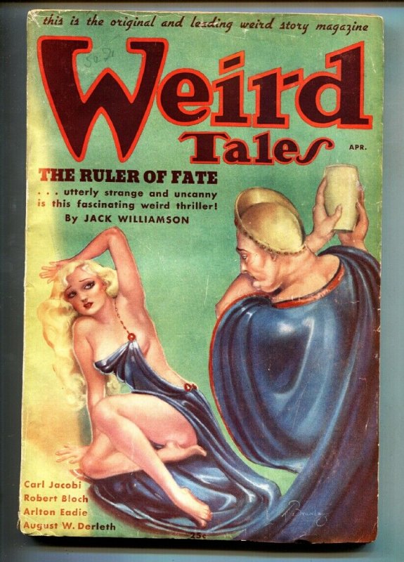 Weird Tales April 1936- Brundage cover- Weird Menace-Pulp Magazine