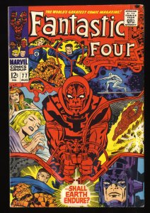 Fantastic Four #77 VG- 3.5 Silver Surfer Galactus! Marvel Comics