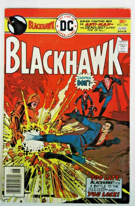 Blackhawk  246 DC Comics 1976 Comic Book  (FN/VF)  Anti-Man! Bronze Age