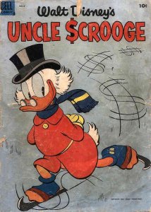 Uncle Scrooge (Walt Disney) #8 FAIR ; Dell | low grade comic December 1954 Ice S
