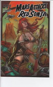 MARS ATTACKS RED SONJA (2020 DYNAMITE) #1 VARIANT CVR D STRATI