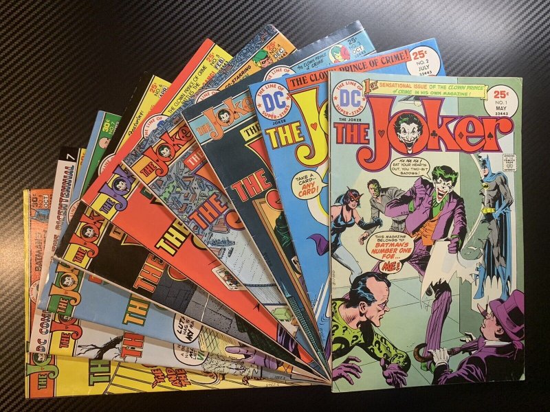 The Joker # 1-9 DC Comics 1975 Complete Run SET Mid Grade to Higher Mid Grade 