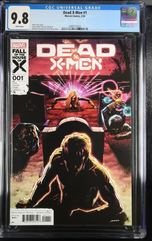 Dead X-Men #1 CGC 9.8 White Pages Carratu/Pere Perez Cover A Marvel 2024 Graded