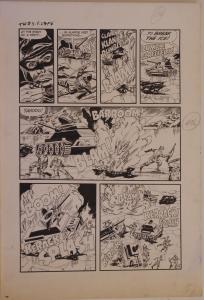 JOHN BELFI original art, TRUE WAR 5, pg 26 27 28 29 30, 1952, 5 pgs,It's Suicide