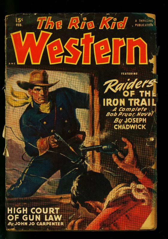 The Rio Kid Western February 1950 Thrilling Pulp-Black Mantle FR/G