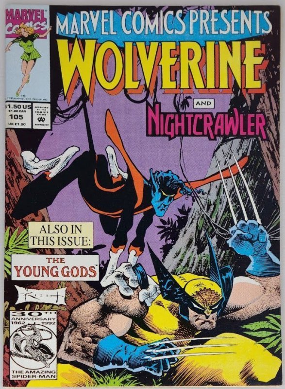 Marvel Comics Presents #105 Marvel 1992 Wolverine And Nightcrawler Flip Covers 