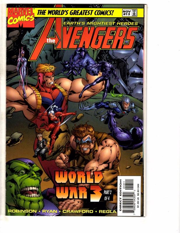 Lot Of 5 Avengers Marvel Comic Books # 1 (3, 2 Different Covers) 12 13 Hulk J202