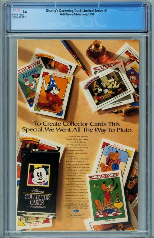 Disney's Darkwing Duck Limited Series #1 // CGC 9.6 // First issue // 1998430015