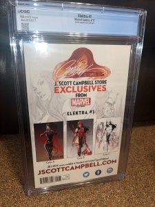 Elektra Vol 4, #1 (2017), J Scott Campbell B Variant CGC Graded 9.8