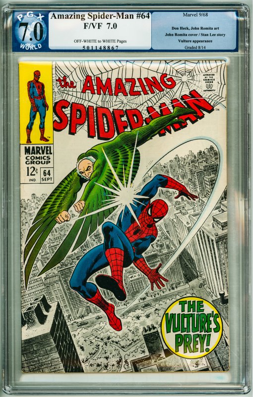 The Amazing Spider-Man #64 (1968) PGX 7.0! OWW Pages!