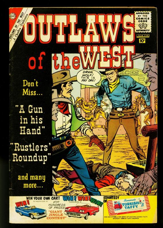 Outlaws of the West #28 1960- Gunfights- Charlton Western- VG+