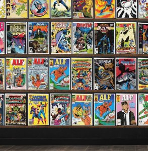 Huge Lot 140+ Comics with Captain America, Alf, Detective Comics & More!