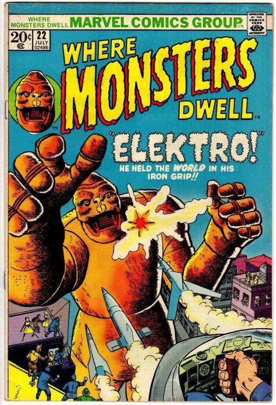 WHERE MONSTERS DWELL 22 VG-F July 1973