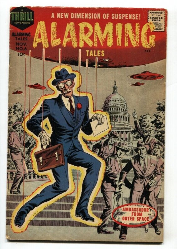 Alarming Tales #6 1958- UFO U.S. capitol cover