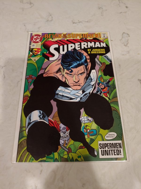 Superman #81 1ST Black Suit ! HOT BOOK! JLA MOVIE