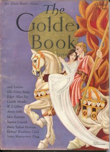 Golden Book 10/1929-Boris Artzbasheff-pulp fiction-Jack London- Poe-G/VG