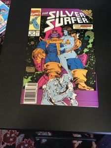 Silver Surfer #56 (1991) Thanos, Gamorah cover! Infinity gauntlet! VF/NM Wow!
