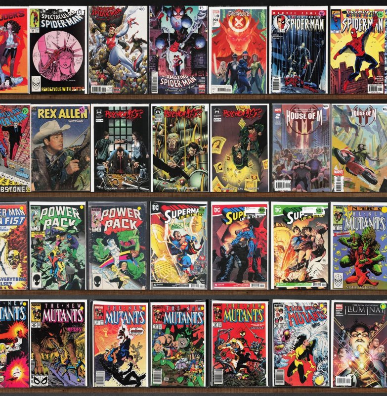 Huge Lot 140+ Comics with The New Mutants, The Spectacular Spider-Man & More!