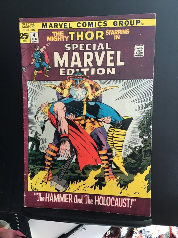 Special Marvel Edition #4 (1972) High grade Thor and Odin Kirby cover VF Wow!