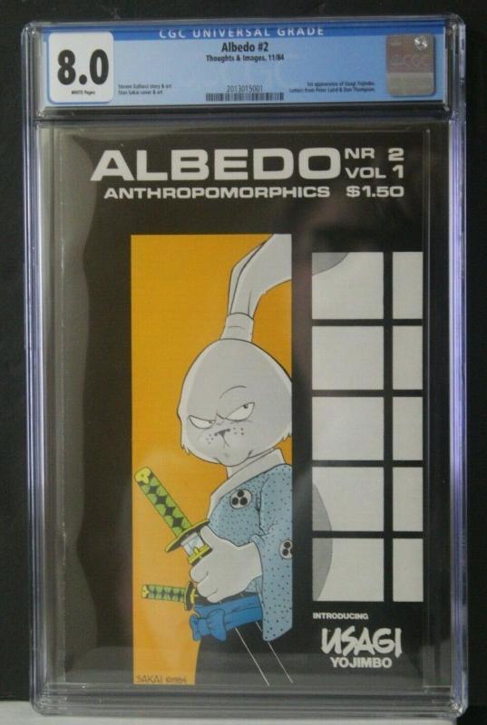 ALBEDO ANTHROPOMORPHICS #2 CGC 8.0 Graded Thoughts Images 1984 1st Usagi Yojimbo