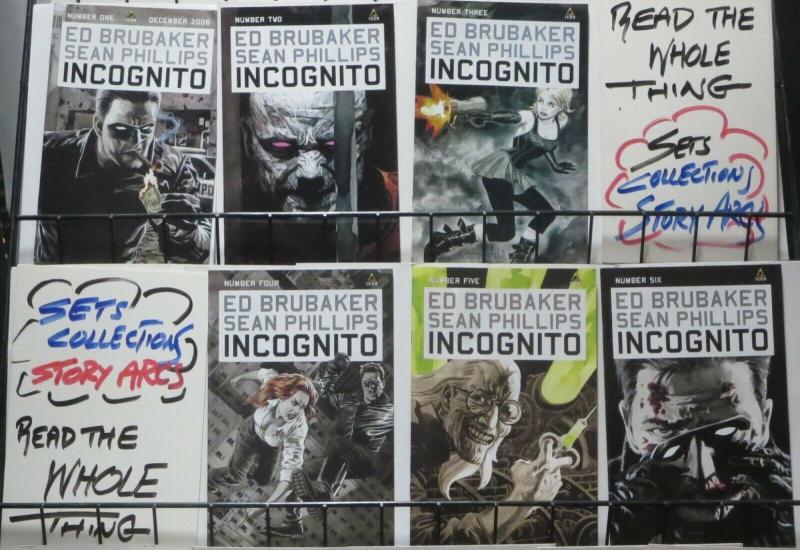 INCOGNITO #1-6 (Icon,2008) COMPLETE! vf-nm Brubaker and Philips go pulp! 