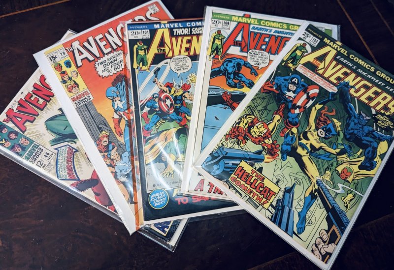 The Avengers Lot #'s 46, 78, 101, 106 and #144. MCU Key Issues. 5 Books!...