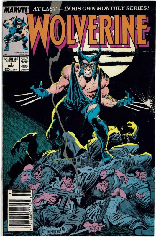 Wolverine #1 (1988 v2) Chris Claremont John Byrne Newsstand VF
