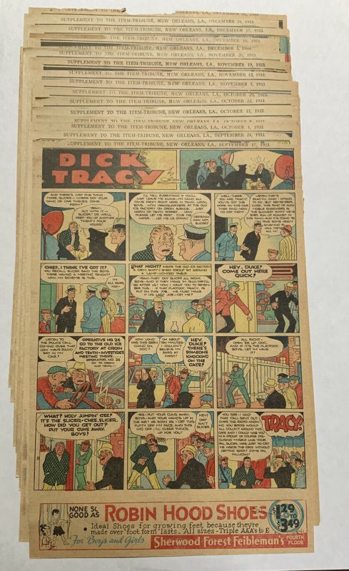 Dick Tracy Newspaper Comics 1933 25 Sunday Strips Good Shape