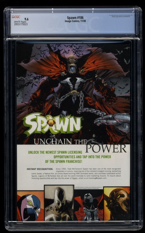 Spawn #186 CGC NM+ 9.6 White Pages