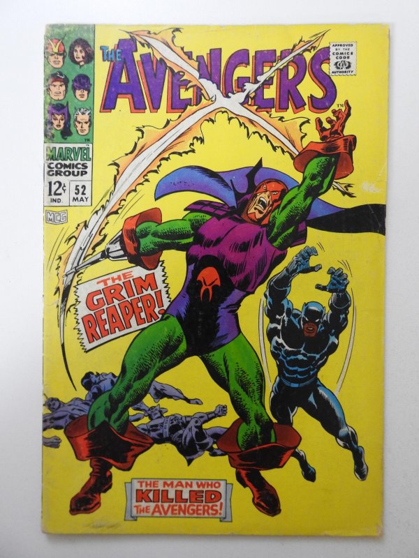 The Avengers #52 VG Cond! 1/2 in spine split, centerfold detached bottom staple